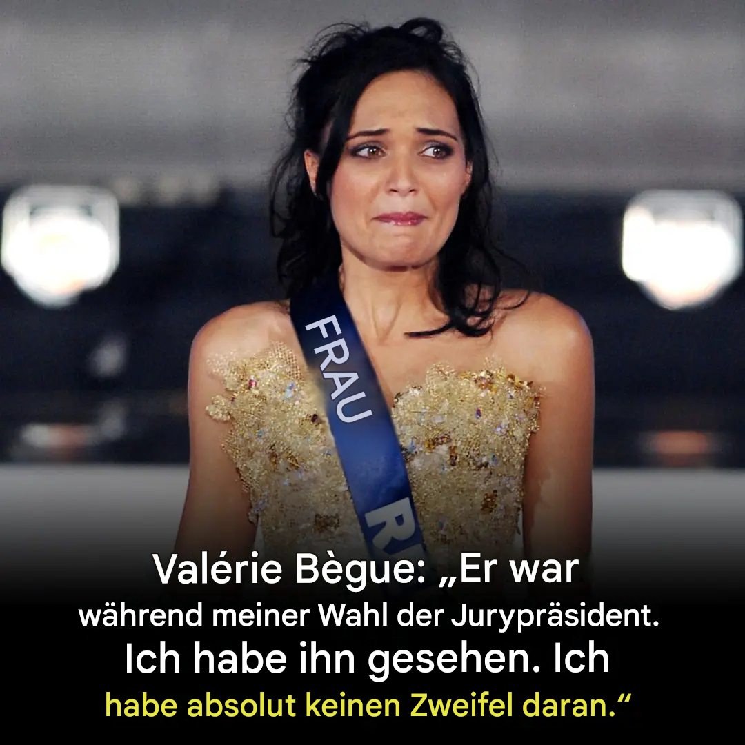 Patrick Bruel: Die ehemalige Miss France Valérie Bègue lädt andere Frauen zur Aussage ein und bestätigt ihrerseits ihre Anschuldigungen mit den Worten: „Er war Jurypräsident bei meiner Wahl. Ich habe ihn gesehen. Ich habe absolut keinen Zweifel.“