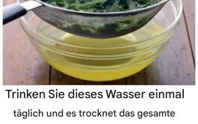 Trinken Sie dieses Wasser und Sie werden die Wirkung spüren.