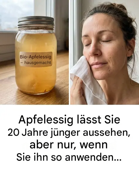 Apfelessig kann Sie 20 Jahre jünger aussehen lassen, aber nur, wenn Sie ihn auf diese Weise anwenden.