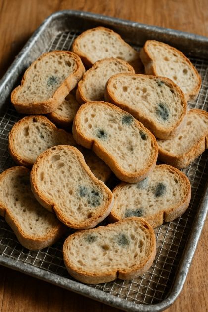 Ich habe etwas altes Brot aus der Speisekammer geholt. Meine Schwiegermutter sagt, es sei Verschwendung, es nicht zu verwenden, aber für mich sieht es schlecht aus. Was soll ich tun?