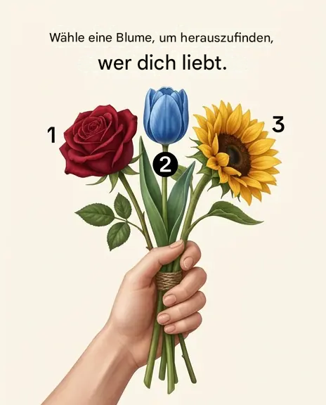 Pflücke eine Blume und finde heraus, wer dich liebt.