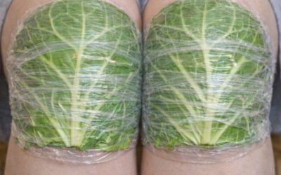 Wickle ein Kohlblatt um dein Knie