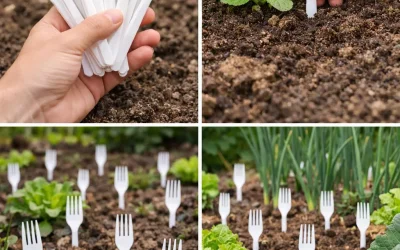 Plastikgabeln im Gemüsegarten: Alle Gärtner machen es – der Grund dafür ist genial.