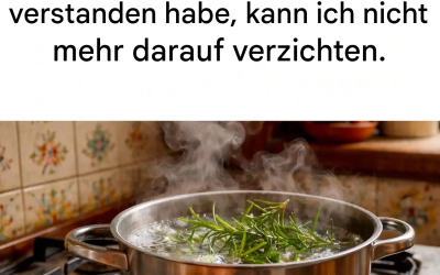 Rosmarin kochen, ein Kochgeheimnis, das ich von meiner Großmutter gelernt habe: Ich kann nicht mehr ohne ihn leben.