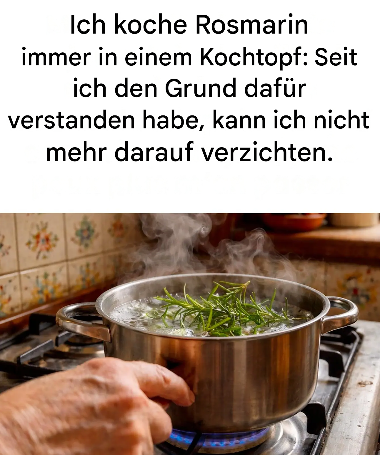 Rosmarin kochen, ein Kochgeheimnis, das ich von meiner Großmutter gelernt habe: Ich kann nicht mehr ohne ihn leben.
