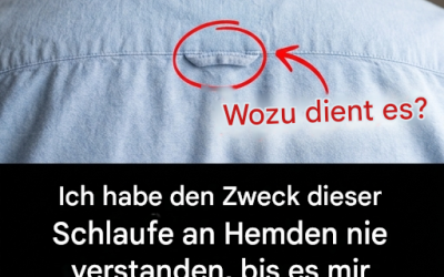 Ich habe nie verstanden, wozu diese Schlaufe an deinem Hemd dient, bis es mir jemand gezeigt hat.