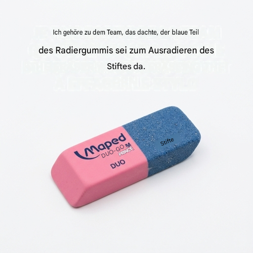 Wozu dient also genau der blaue Teil des Radiergummis?