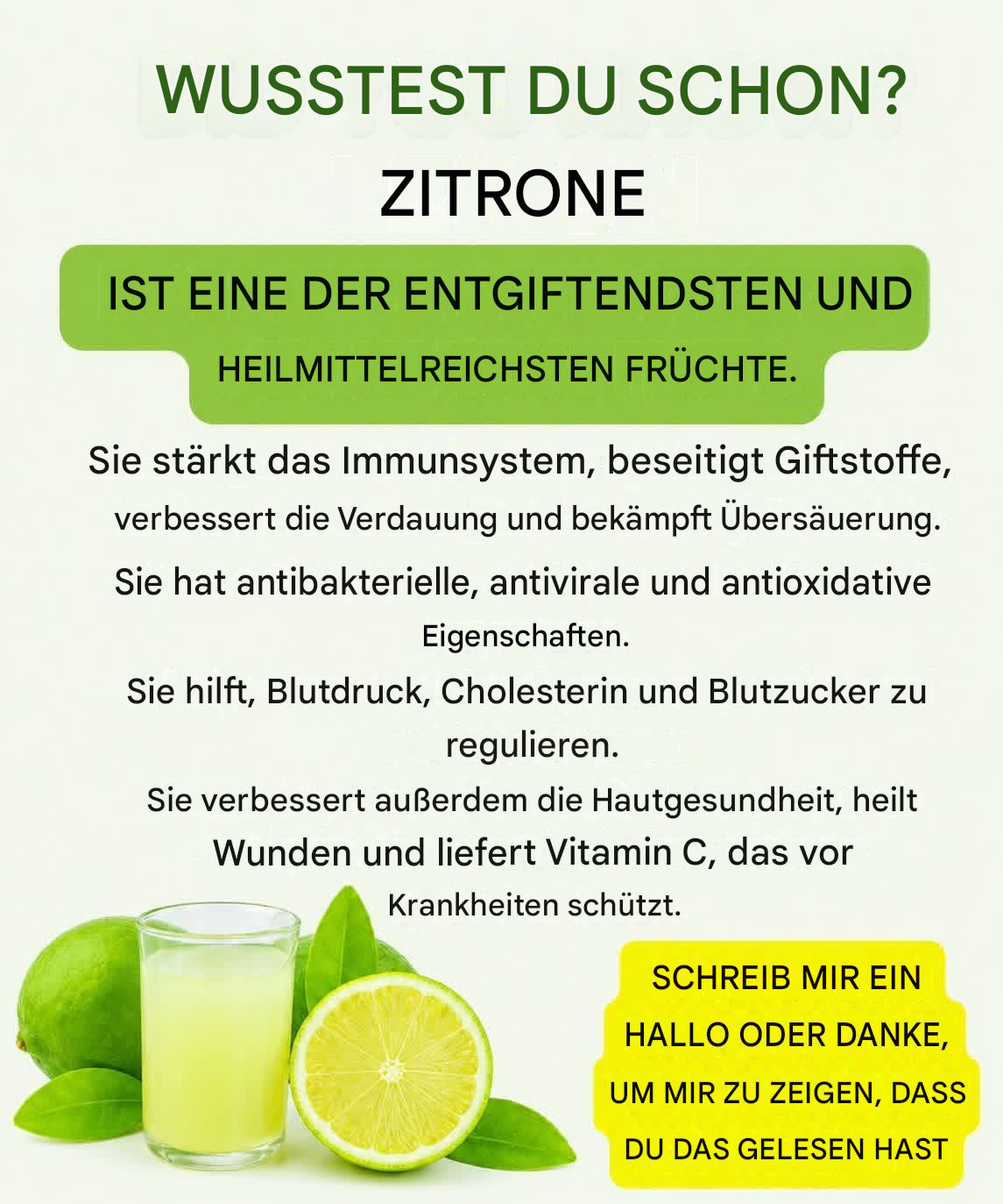 Die Kraft der Zitrone für Ihr Wohlbefinden – mit einem einfachen, natürlichen Rezept