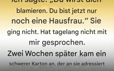 Ich habe meine Frau unterschätzt – bis mir ein Paket vor unserer Tür eine wichtige Lektion erteilte.