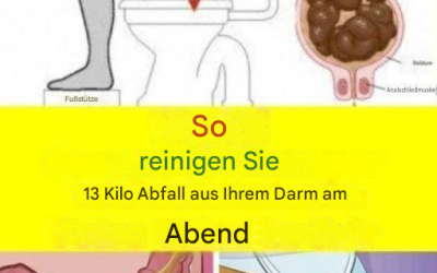 Lerne, wie du 15 Kilogramm Abfallstoffe in einer Nacht aus deinem Darm entfernen kannst.