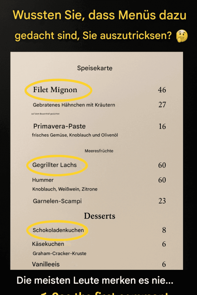 Die verborgenen Geheimnisse von Restaurantmenüs