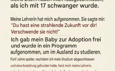 Meine Lehrerin nahm mich auf, als ich schwanger und obdachlos war… Fünf Jahre später veränderte sie erneut mein Leben.