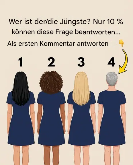 Können Sie die jüngste Person erkennen? Nur 10 % können das.