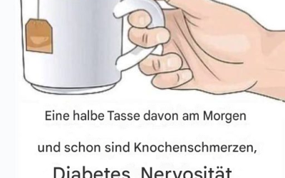 Morgens eine halbe Tasse davon.
