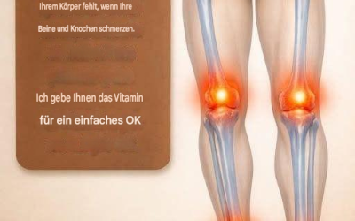 Das ist das Vitamin, das Ihrem Körper fehlt, wenn Ihre Beine und Knochen schmerzen. Ich gebe Ihnen das Vitamin für ein einfaches OK.
