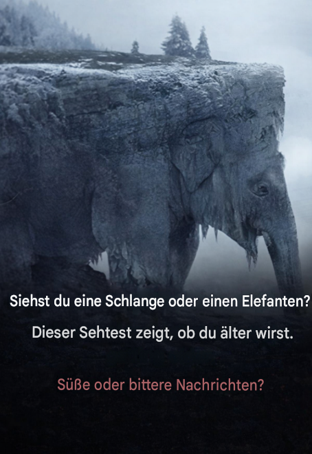 Was haben Sie auf den ersten Blick gesehen? 97 % der Menschen haben schon einmal eine Schlange gesehen! Finden Sie heraus, ob Ihr Lebensabend bitter oder süß wird!