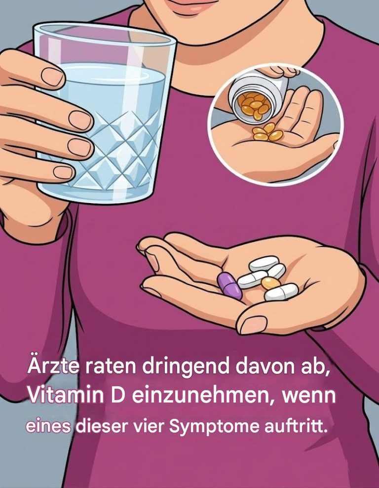 Wichtiger Warnhinweis von Ärzten: Beenden Sie die Einnahme von Vitamin D sofort, wenn Sie diese 4 Symptome haben.