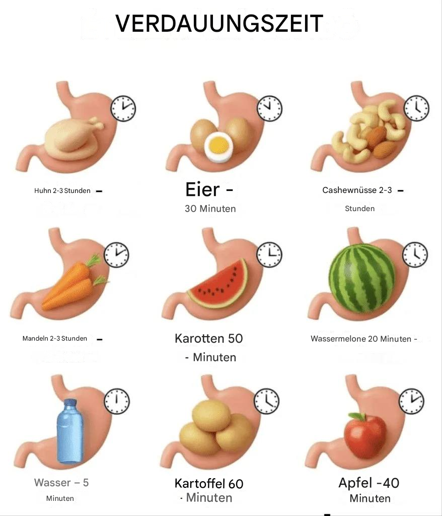 Verdauungszeiten: Was Ihr Magen Ihnen verschweigt