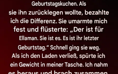 Eine kleine Geste der Freundlichkeit im Laden, die ich nie vergessen werde.