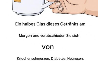 Ein halbes Glas dieses Getränks am Morgen und verabschieden Sie sich von Knochenschmerzen, Diabetes, Nervosität, Angstzuständen,