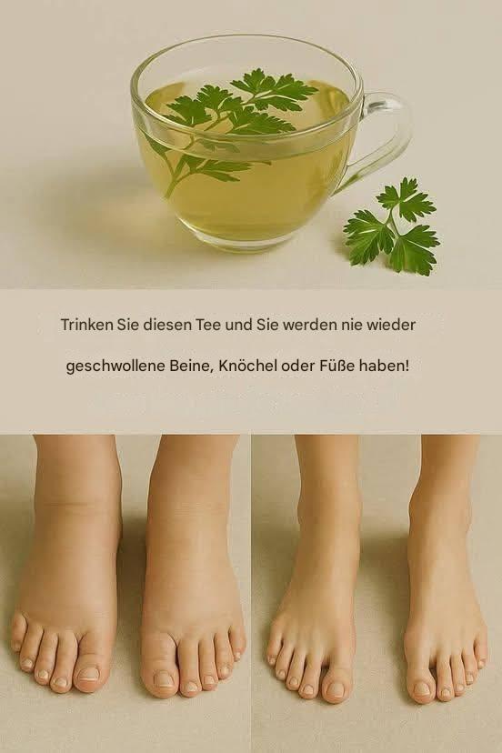 Die Kraft des Petersilientees: Natürliche Linderung von Schwellungen in Beinen, Knöcheln und Füßen