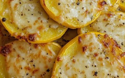 Überbackene Kürbisscheiben mit Käse