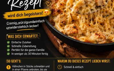 🔥 Dieses cremige Hähnchen-Pasta-Rezept begeistert gerade alle! 😍