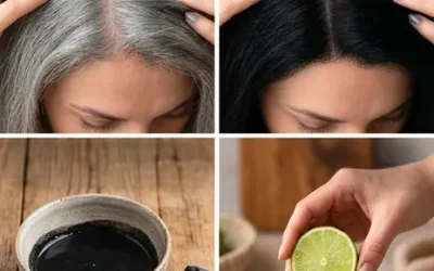 Entdecken Sie eine natürliche Methode zur Reduzierung grauer Haare mit Aktivkohle und Limette.