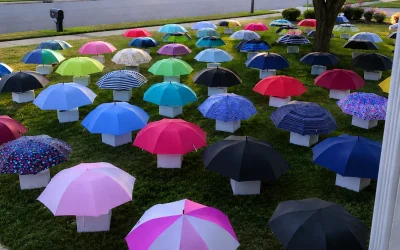 Mein Sohn gab einer schwangeren Fremden im Regen seinen Regenschirm – am nächsten Morgen standen 47 Regenschirme auf unserem Rasen, jeder mit einer nummerierten Schachtel, die mir das Herz stehen ließ.