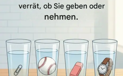 Welches Glas enthält das meiste Wasser? Ihre Antwort verrät, ob Sie großzügig oder egoistisch sind.
