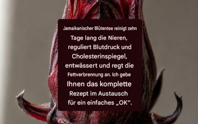 Trinken Sie 10 Tage lang Hibiskusblütentee und Sie könnten eine innere Reinigung erleben…
