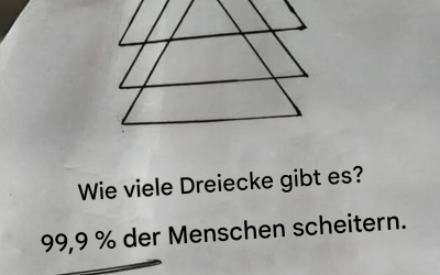 Wie viele Dreiecke sind auf diesem Bild zu sehen?