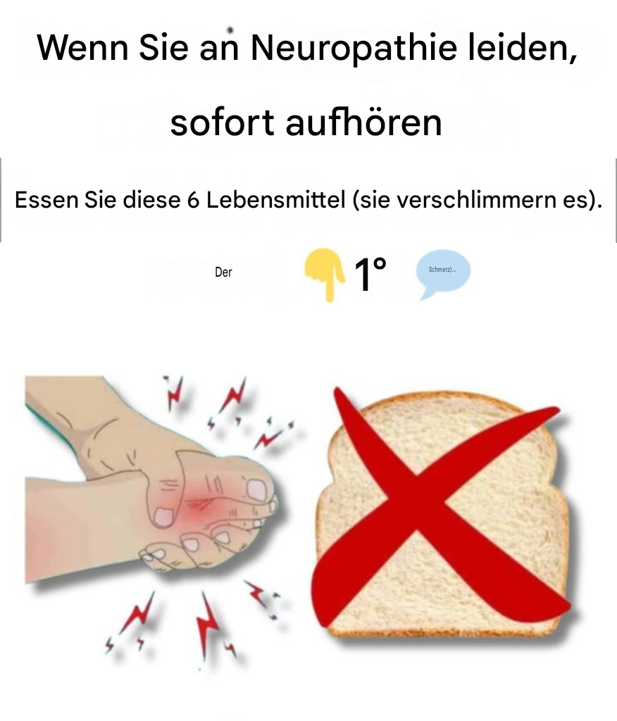 6 Lebensmittel, die bei Neuropathie extrem starke Schmerzen auslösen