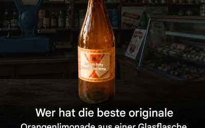 Orangenlimonade aus der Glasflasche – ein Geschmack der Kindheit, an den wir uns noch heute erinnern