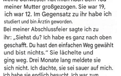 Nachdem sie mich großgezogen hatte, pflegte ich meiner Schwester zu sagen, sie sei „weniger als nichts“ – dann merkte ich, wie sehr ich mich geirrt hatte.