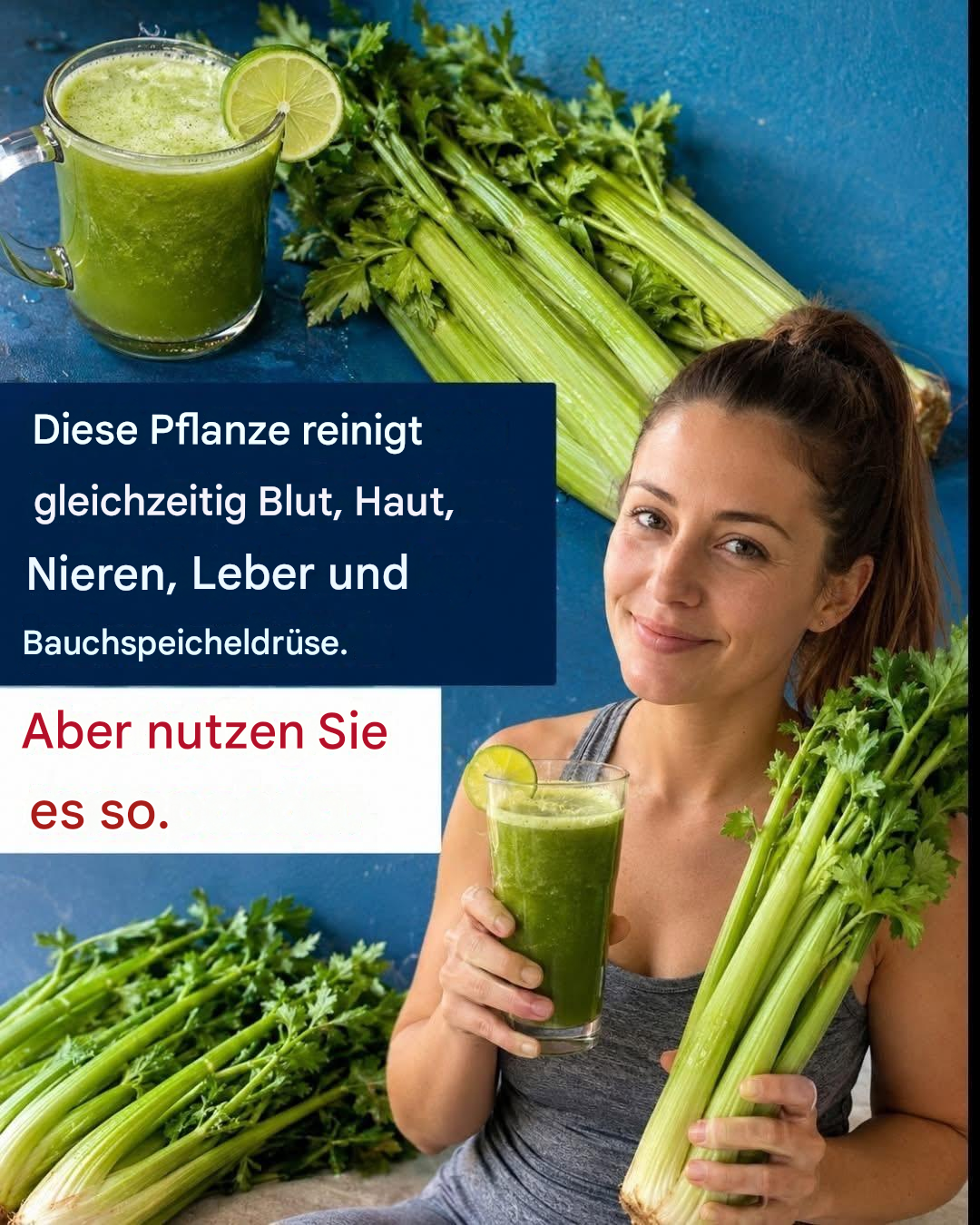 Sellerie, diese Pflanze reinigt gleichzeitig Blut, Haut, Nieren, Leber und Bauchspeicheldrüse 👇🏻 Rezept im ersten Kommentar.