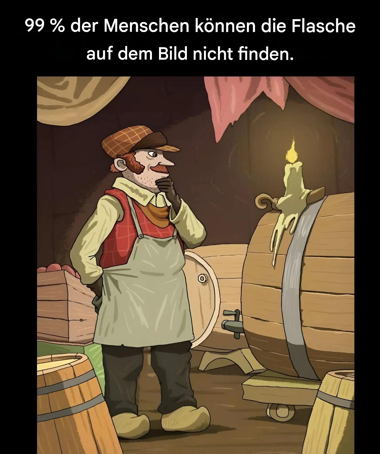 Kannst du die versteckte Flasche finden? Den Link findest du im ersten Kommentar.