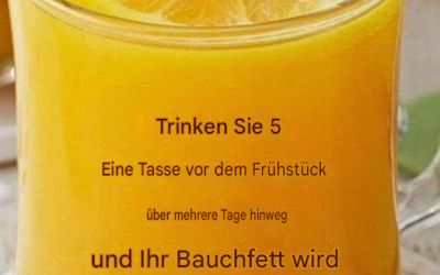 Das wirksamste Getränk zur schnellen Fettverbrennung und Reduzierung von Bauchfett