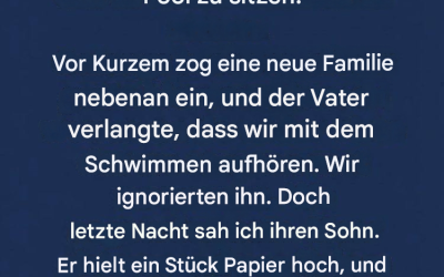 Wie eine Routine im Schwimmbad zu einer Lektion im Verstehen wurde