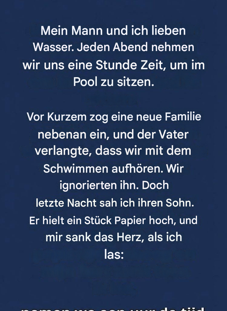Wie eine Routine im Schwimmbad zu einer Lektion im Verstehen wurde