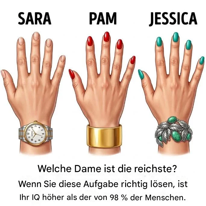 Welche Frau ist reich? Ein visuelles Rätsel, das Ihre Beobachtungsgabe testet.