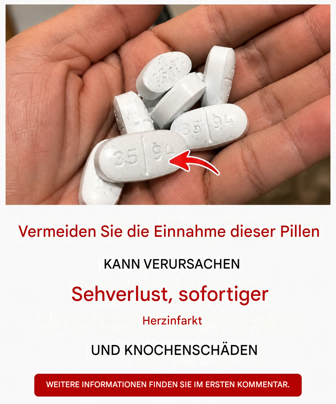 Warnung! Diese Tabletten können Blutgerinnsel, Thrombosen und Herzinfarkte verursachen.