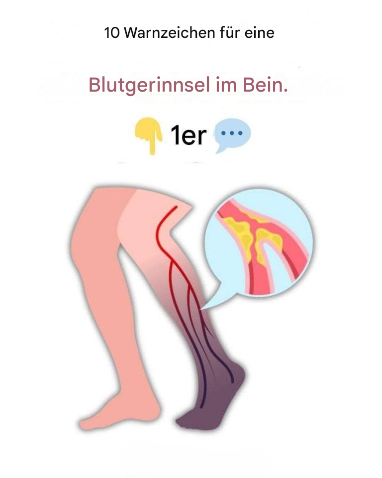 Blutgerinnsel in den Beinen treten plötzlich und unerwartet auf und können unbehandelt schnell lebensbedrohlich werden. Diese 10 Anzeichen deuten frühzeitig auf eine tiefe Venenthrombose hin, damit Sie sicher und mobil bleiben. Die vollständige Liste sowie ein weiterer, oft übersehener Auslöser finden Sie im ersten Kommentar… 👇1.💬