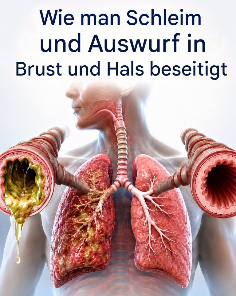 Wie man Schleim in Brust und Rachen loswird…
