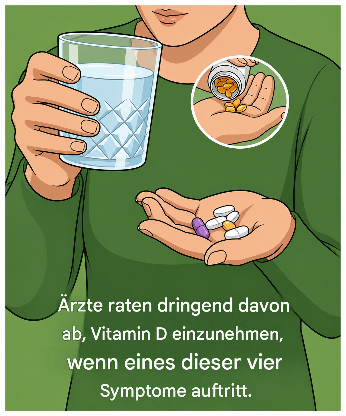 Wichtiger Warnhinweis von Ärzten: Beenden Sie die Einnahme von Vitamin D sofort, wenn Sie diese 4 Symptome haben.