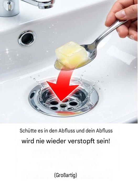 Schütte es in den Abfluss und der Abfluss wird nie wieder verstopfen!