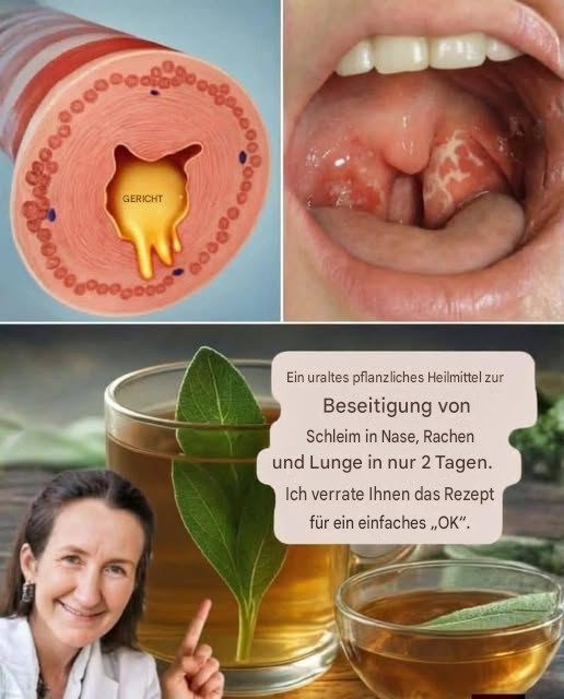 Ein uraltes pflanzliches Heilmittel zur Entfernung von Schleim aus Nase, Rachen und Lunge in nur 2 Tagen.