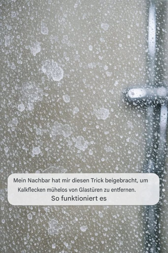 Meine Nachbarin hat mir diesen Trick gezeigt, mit dem man Kalkflecken mühelos von Glastüren entfernen kann. So funktioniert’s