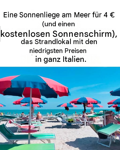 Eine Sonnenliege für 4 € und ein kostenloser Sonnenschirm: der günstigste Strand in Deutschland.⬇️