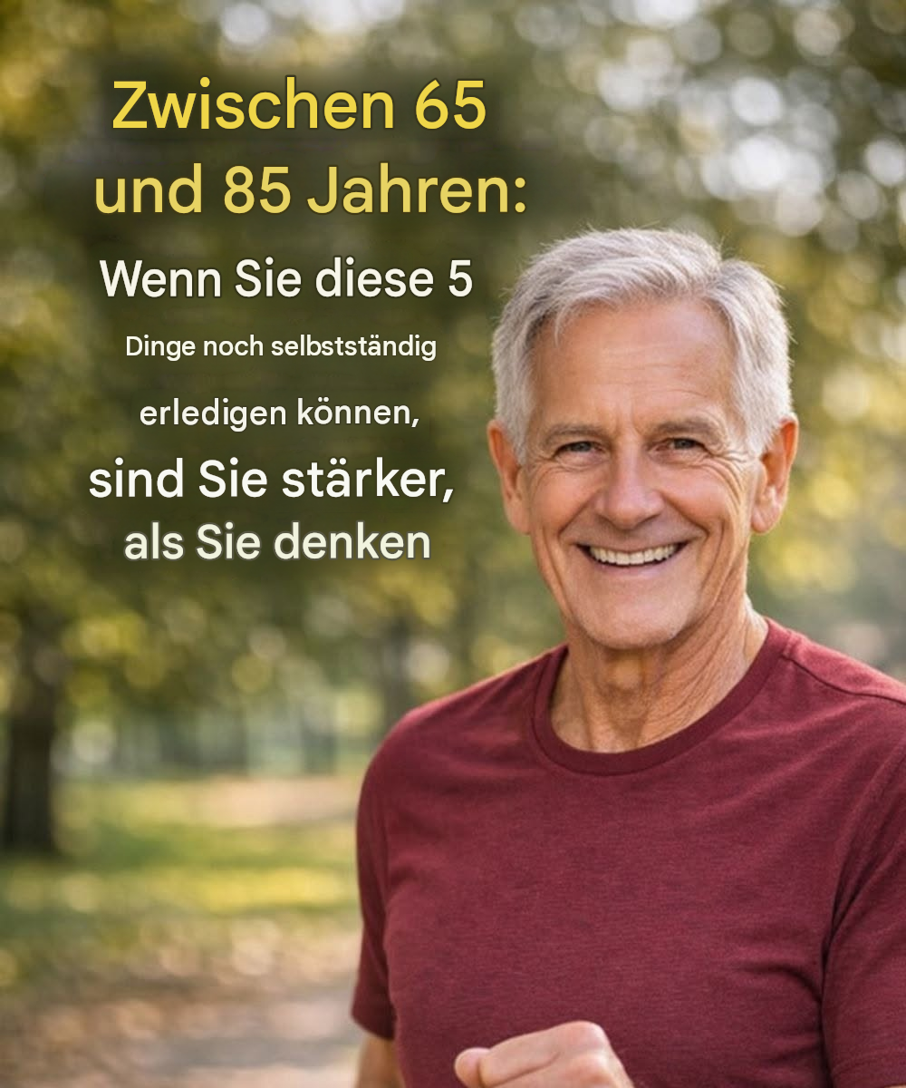 Zwischen 65 und 85 Jahren: Wenn Sie diese 5 Dinge noch selbstständig erledigen können, sind Sie stärker, als Sie denken.